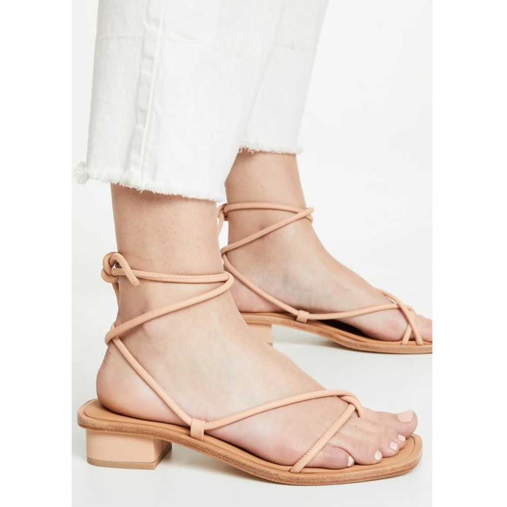 LOQ Ara in Dune Strappy Lace-up Sandals
